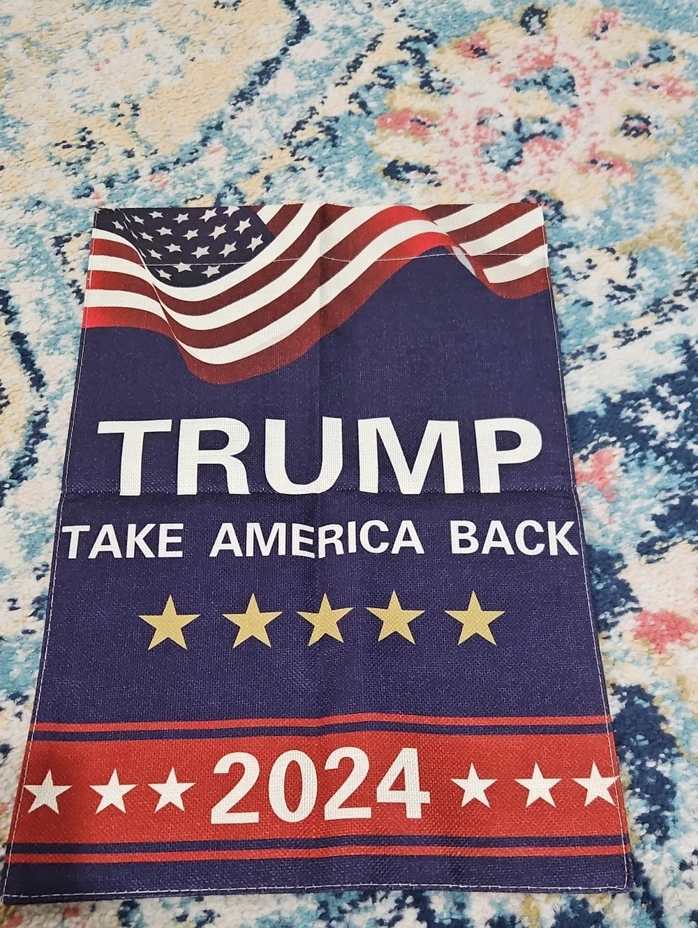 Political Campaign 2024 Party Flag - Blue/Red/White